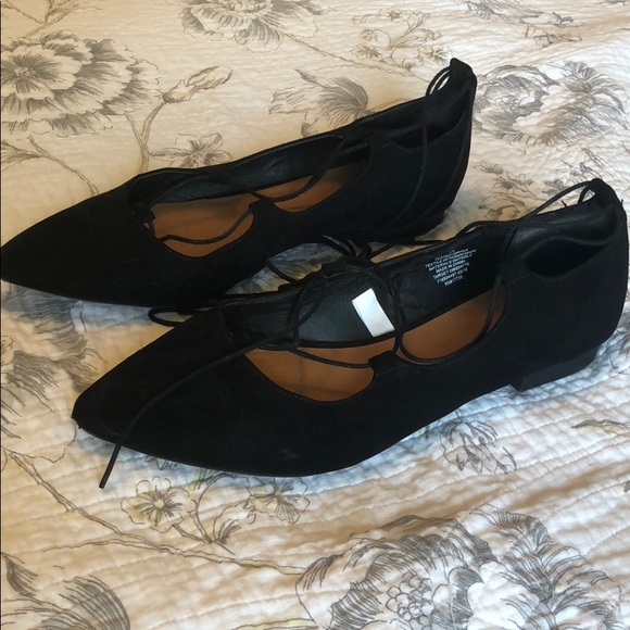 Lace up pointy toe flats - Picture 2 of 2